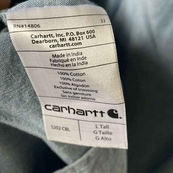 Carhartt Chambray Button Front Long Sleeve Shirt Arizona Diamondbacks Cardinals - Picture 11 of 12